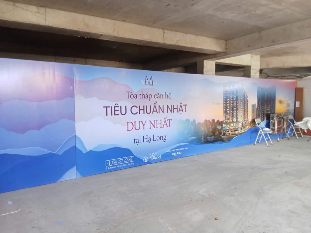 Sản phẩm in bạt quảng cáo hoàn thiện, sẵn sàng giao nhanh trong ngày tại Hải Phòng