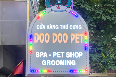 Biển vẫy cửa hàng thú cưng DOO DOO PET