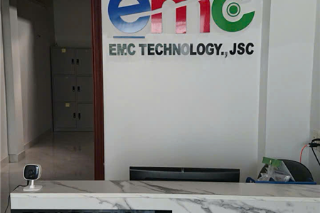 Biển mica nổi kết hợp inox gương EMC TECHNOLOGY., JSC